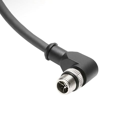 Alvin's Cables M12 X-Code 8 Pin Male to RJ45 Ethernet Cable for Cognex Keyence Camera, High-Flex Cat6a Cable for Industrial Automation, Fieldbus Module, Robotics, Right Angle 26.2ft/8m