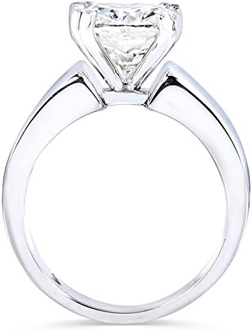Kobelli Round Moissanite Solitaire Engagement Ring 3 CTW 14k White Gold