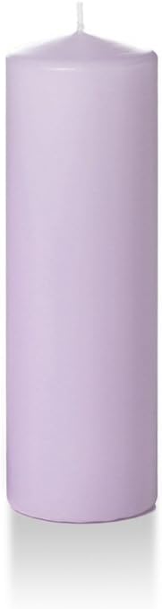 yummi 2.25" x 7" Lavender Slim Round Pillar Candles - 4 per Pack