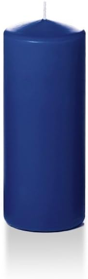 yummi 2.25" x 5" Navy Blue Slim Round Pillar Candles - 4 per Pack