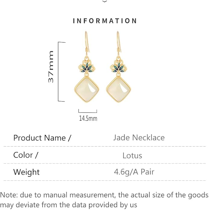 14K Gold over 925 Sliver Natural Jade Enamel Gradient Earrings, Round Lotus Design Drop Earrings, Elegant Jade Jewelry Gift for Mother's Serenity