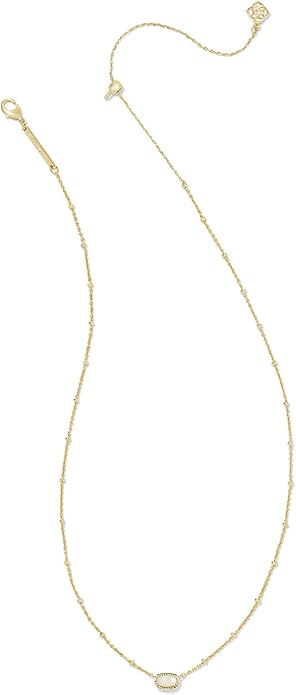 Kendra Scott Mini Elisa 14k Gold-Plated Satellite Short Pendant Necklace, Fashion Jewelry for Women