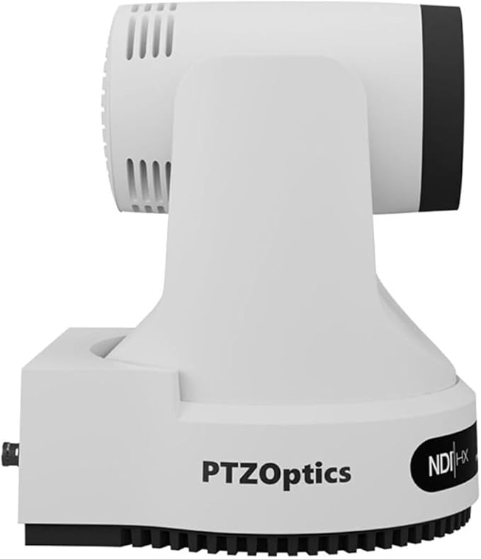 PTZOptics Move 4K 20x Auto-Tracking PTZ Camera with Built-in Tally Light, 3D Noise Reduction, and Advanced White Balance Modes (White)