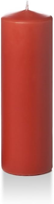 yummi 2.25" x 7" Brick Slim Round Pillar Candles - 4 per Pack