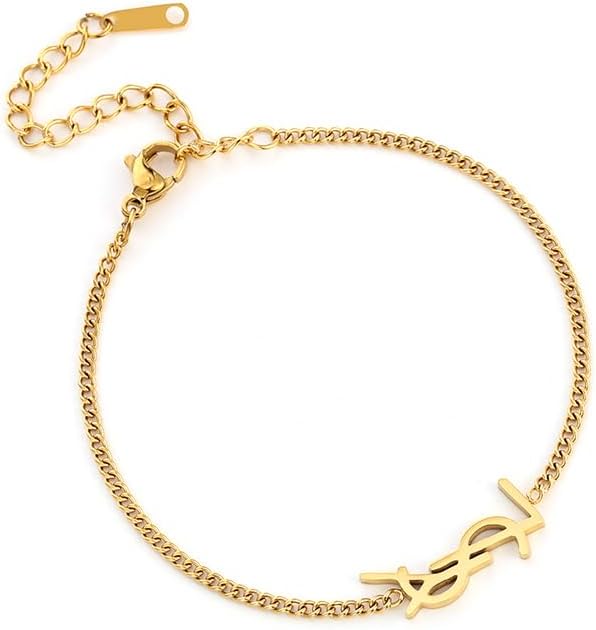 Luxury Gold bracelet for Women,18K monogram Exquisite monogram interwoven Charm Bracelet for Women Gold Jewelry Gifts
