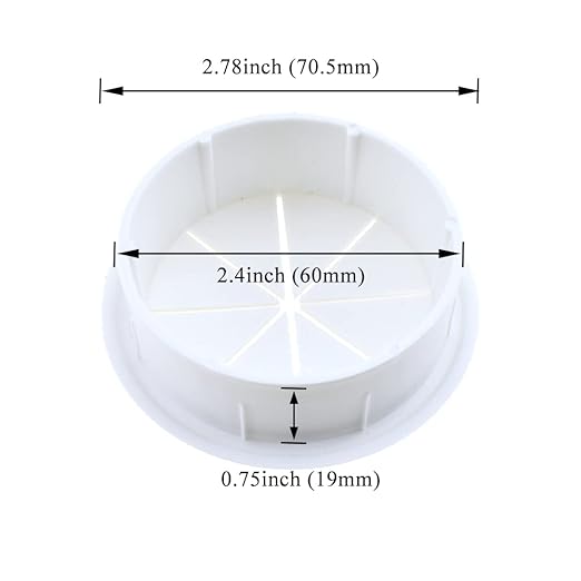 HAHIYO 2Pcs 2.4Inch/60mm White ABS Plastic Eight-petaled Desk Grommet Wire Grommet Cable Management Cord Hole Cover Desk Wire Hole Insert Wire Organizer for Computer Office Home School Equipment