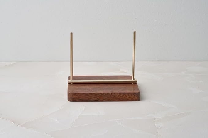 Handmade Brass Napkin Holder, Wood Square Tabletop Napkin Dispenser with Brass Holder for Home, Kitchen, Office, Restaurant, Hotel, Cafe, Outdoor, Perfect Warming Gift
