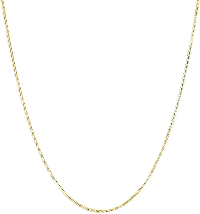 Fashion Necklace, White Gold and 18K Gold Plated Necklaces, Snake Chain, Rope Chain.Best Gift for Woman(16-18in)