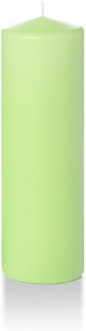 yummi 2.25" x 7" Mint Slim Round Pillar Candles - 4 per Pack