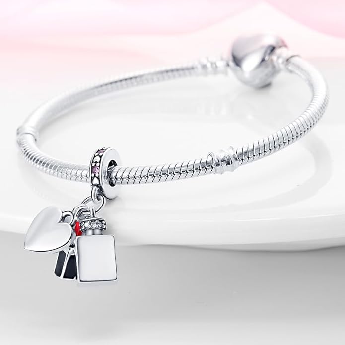 LIGHTDOG 925 Sterling Silver Charm fits Pandora Charm Bracelet Necklaces Pendant Bead Charms Jewelry Gift for Women Family Friends