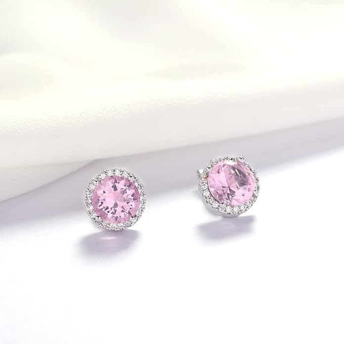 YOQUCOL 10MM Cubic Zirconia Crystal Clip On Stud Earrings Round Non Pierced Earrings for Women