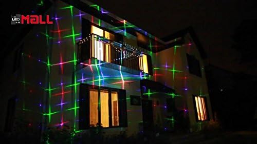 Motion Pattern Firefly 3 Models in 1 Continuous 18 Patterns LedMall RGB Outdoor Laser Garden and Christmas Lights with RF Remote Control and Security kit