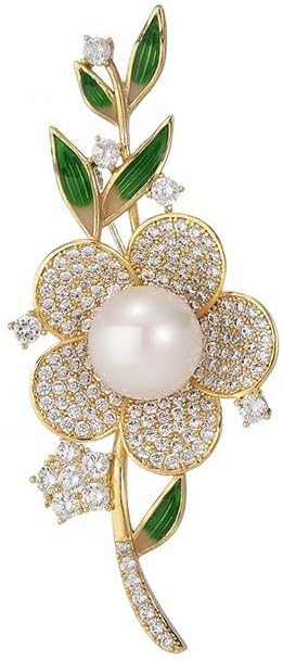 Flower Brooch for Women Rhinestone Flower Brooch Pins Floral Brooches Jewelry Gift for Mom Wife