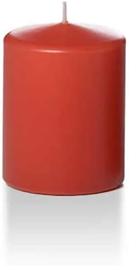 yummi 2.25" x 3" Brick Slim Round Pillar Candles - 4 per Pack