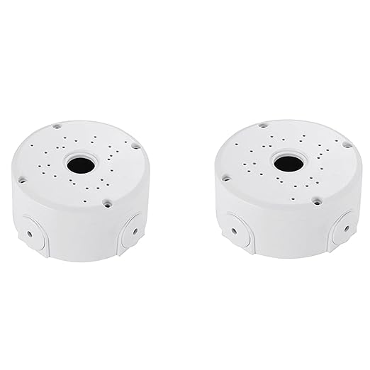 Universal Bullet Security Camera Junction Box Mount Bracket Plastic Rainproof Junction Box Mount Bracket for IP Camera Electric Enclosure, Indoor/Outdoor Wall Cable Junction Base Boxes (2 Pack)