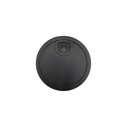 HAHIYO 1Pcs 3.15Inch/80mm Black Zinc Alloy Desk Grommet Wire Grommet Cable Management Cord Hole Cover Desk Wire Hole Insert Wire Organizer for Computer Office Home School Equipment Systems