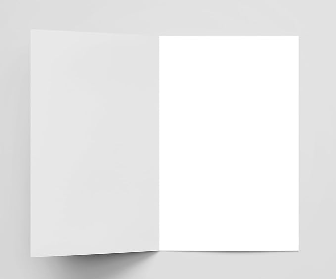 3,5x5"Plain White Folding Tent Cards (Set of 50)-7x5"Folds to 3,5x5"- Simple Blank Card Stock for Writing, Stamping, Drawing - Make Your Own Note, Thank You Cards