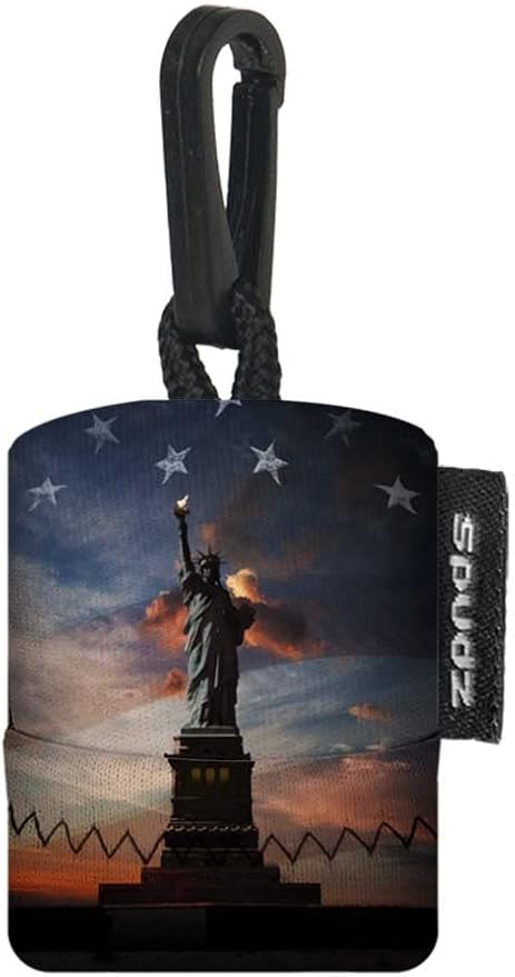 SPUDZ Ultra Microfiber Lens Cleaner – Closable Pouch, Clip-On, Washable – for Optics, Scopes, Glasses | Liberty, 6 x 6 Inch
