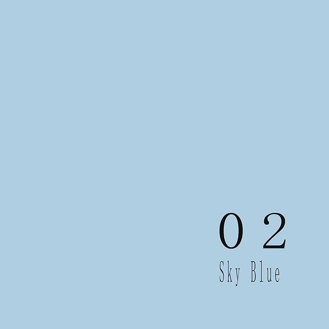 HuaMei Huamei Seamless Photography Background Paper, Photo Backdrop Paper #93 Arctic White (6.8x16 Feet, Sky Blue)