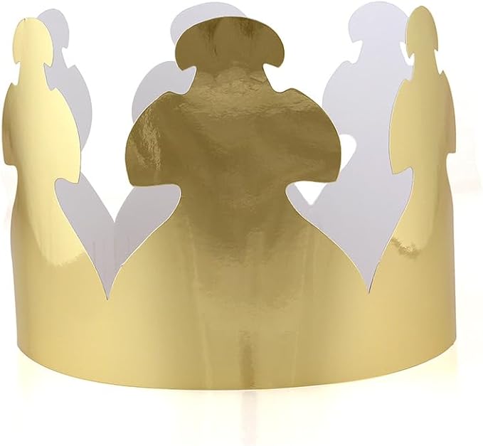 Hygloss Gold Paper Crowns 24 Pack - Paper Crowns for Kids to Decorate - Craft Activity - Blank Crown for Adults - Perfect for Parties, Celebrations - DIY Crown Crafts