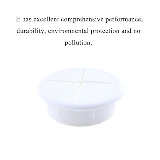 HAHIYO 2Pcs 2.4Inch/60mm White ABS Plastic Eight-petaled Desk Grommet Wire Grommet Cable Management Cord Hole Cover Desk Wire Hole Insert Wire Organizer for Computer Office Home School Equipment