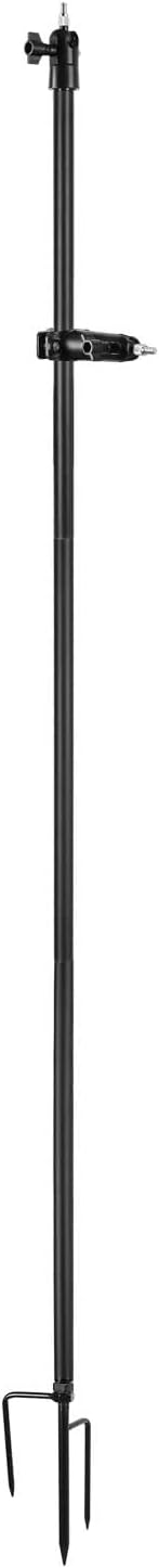 Universal Ground Stake Mount Bracket for Outdoor Security Cameras and Solar Panels, Compatible with Ring, Blink, Eufy, Google Nest, Arlo, Wyze, SimpliSafe, 1/4 Screw Cameras (Black)