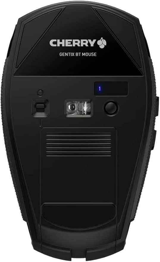 Cherry GENTIX BT Wireless Bluetooth Mouse, Multi-Device Function for up to 3 Devices, Switchable Resolution (1K/2K DPI), 7 Buttons and Scroll Wheel, Battery Operated (Black)