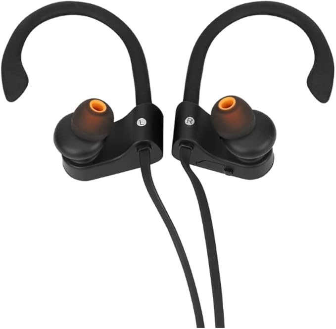 Earbuds Replacement Tips Silicone Earbud Tips Ear Gels Fit for Inner Hole from 3.8mm - 5.1mm Earphones 9 Pairs S/M/L Black-Orange