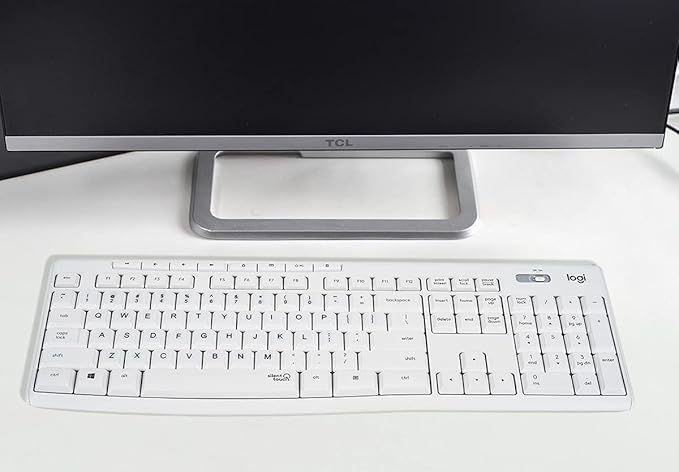 (2PCS Pack) English Keyboard Stickers, Universal Keyboard Replacement Letters English White Background with Black Lettering for Laptops Computer, Matte Keyboard Alphabet Stickers -White