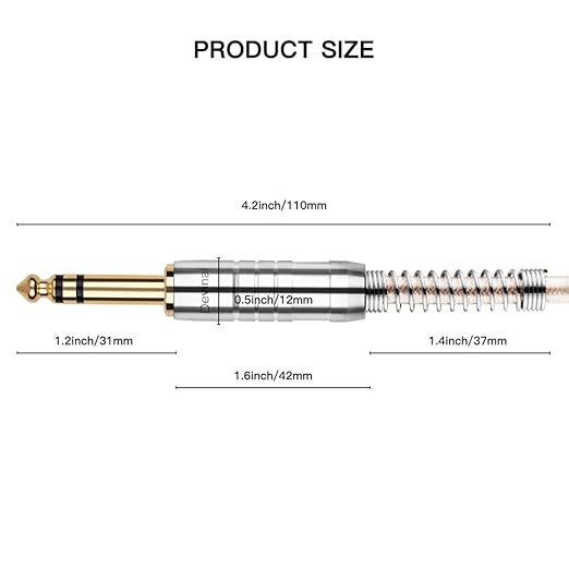 Devinal 1/4 inch Extension Cord, 1/4" Male to Female Cable, 6.35mm Quarter inch Headphone Extender Gold Plated Nylon Braided Durable Audio Cable Stereo Cord, 10 Feet 3Meters