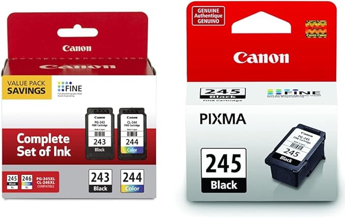 Canon Ink Cartridge Compatibility Bundle for Select Pixma Printers