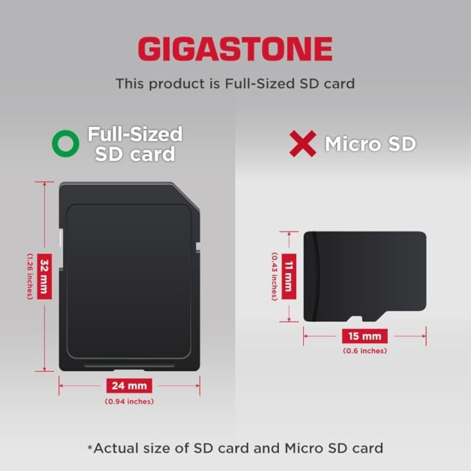 GIGASTONE 64GB SD Card 5-Pack UHS-I U1 Class 10 SDXC Memory Card High Speed Full HD Video Canon Olympus Digital Camera, with 5 Mini Cases