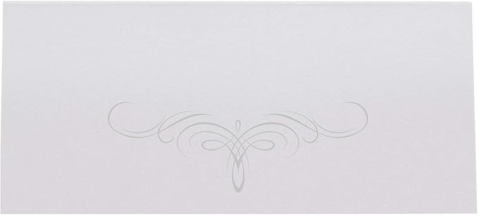 Decadent Flourish Printable Place Cards, Silver (Choose Color), Set of 150 (25 Sheets), Laser & Inkjet Printers - Wedding, Party, Dinner, and Special Events - Made in the USA
