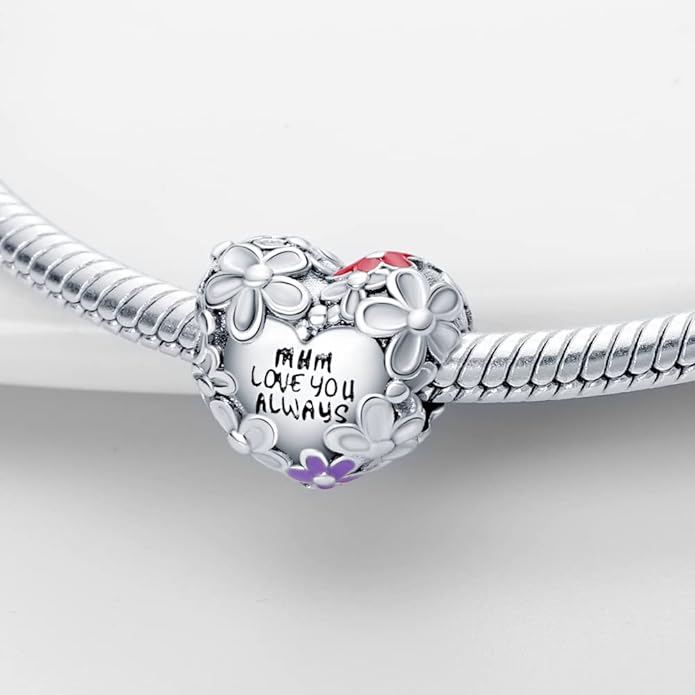 LIGHTDOG 925 Sterling Silver Charm fits Pandora Charm Bracelet Necklaces Pendant Bead Charms Jewelry Gift for Women Family Friends
