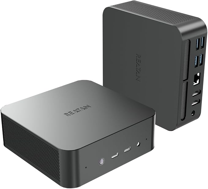 Reatan A9 Mini Gaming PC AMD Ryzen 9 7940HS 64GB DDR5 2TB SSD 5600 MHz RAM, Desktop Mini Computers, Radeon 780M Graphics, 2.5Gbps LAN, HDMI 2.1, 8K USB 4.0 Wi-Fi 6E/BT5.3