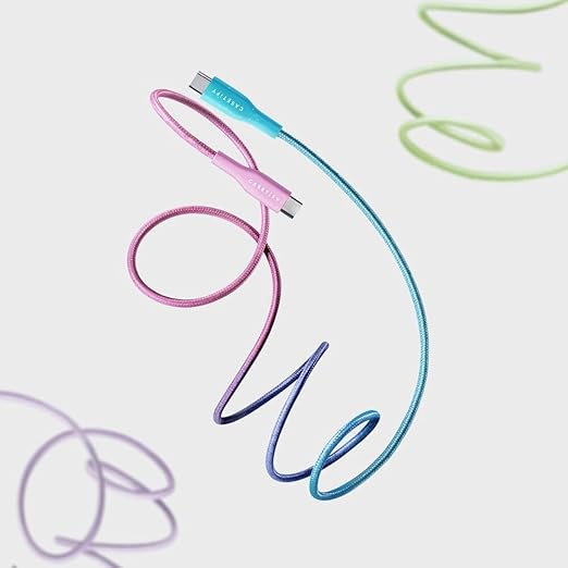 CASETiFY Powerthru USB-C to USB-C Cable (1m/3.3ft) - Cotton Candy