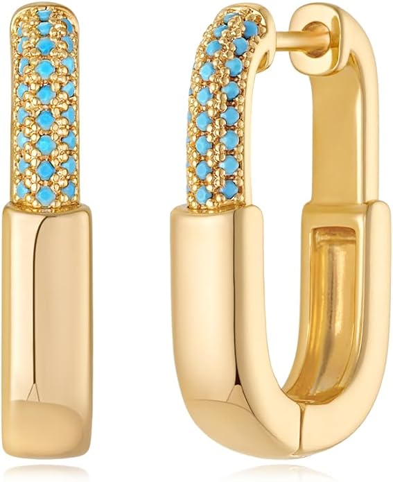 MYEARS Women Earrings Gold Huggie Hoop Ear Stud Cuff 14K Small Simple Hypoallergenic Everyday Jewelry