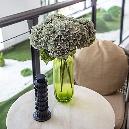 Kimura's Cabin 2Bouquets Fake Hydrangea Flowers Vintage Artificial Silk Flower Bouquets 10Heads for Indoor Home Table Centerpieces Wedding Party Decoration (Mint Green, Pack of 2)