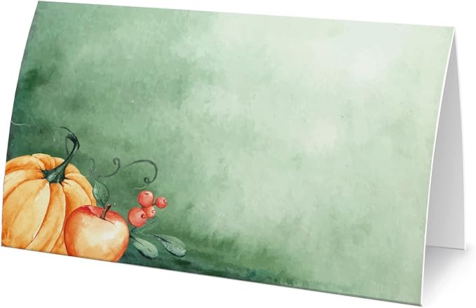 Thanksgiving Party Buffet food label(25 pack)-Thanksgiving Party, Maple Pumpkin Food Tent Labels, Table Place Cards-(FZ-a24)