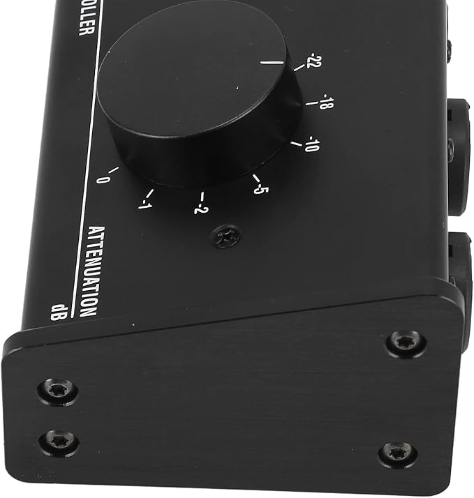 Big Knob Passive Monitor Controller, XLR and 3.5mm Interface Large Volume Knob Mute Control Passive Studio Monitor Controller Stereo Monitor Volume Controller