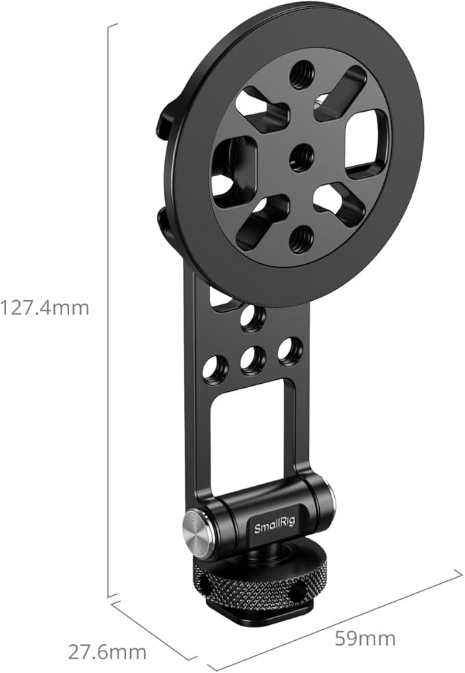 SMALLRIG Magnetic Metal Phone Mount with Cold Shoe Mount, Adjustable Rotatable Phone Tripod Holder Adapter for iPhone 17/16/15, Camera Monitoring, Tripods, Stabilizers - 5156