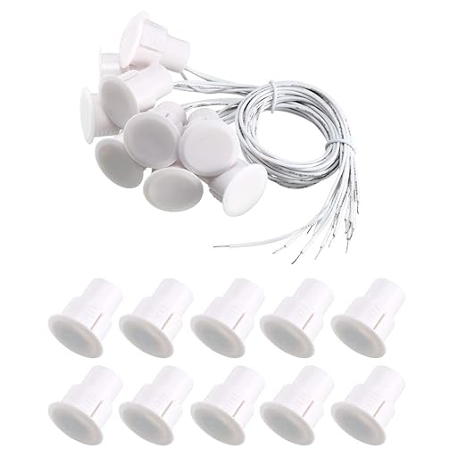 Magnetic Reed Switch RC-36 NC Recessed Wired Window Door Contact Sensor for Home Security and Burglar Alarm Systems 10 Pcs (Pack of 5)