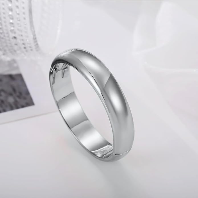 Golden Polished Chunky Twisted Hinged Waterdrop Bangle Bracelet for Women Spiraled Oval Bangle Bracelet
