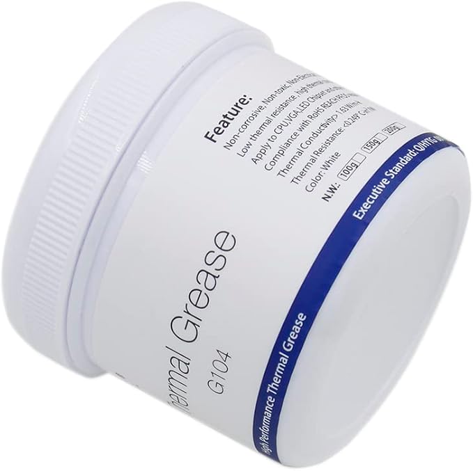 G104 200g Thermal Conductive Paste, Silicone Thermal Compound Grease, Heatsink Paste for CPU Radiator Coolers LED Printer Chipset Cooling