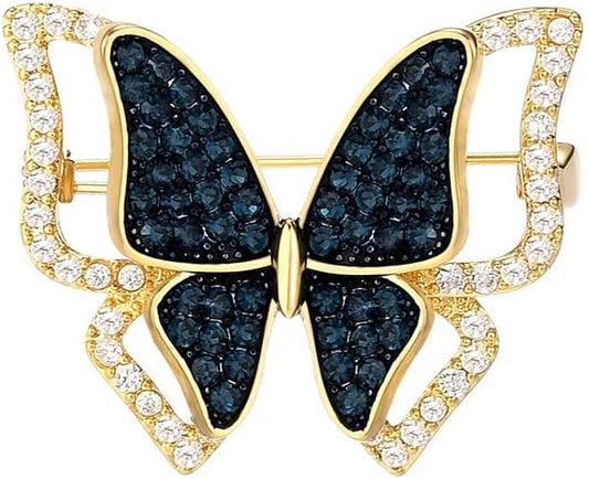 Animal Brooch for Women Rhinestone Brooch Pin 18k Gold Plated Animal Lapel Pin Fashion Jewelry Gift for Mom Wife