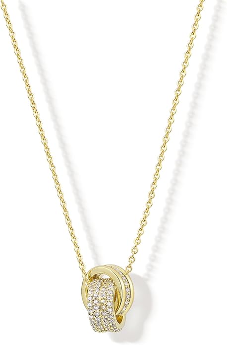 14K Gold Plated CZ Minimalist Dainty Pendant Necklace | Gold Necklace for Women | Daily Wear Gold Jewelry