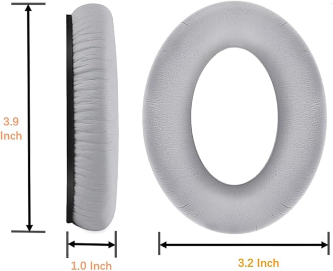 QOQOON Professional Headphone Replacement Ear Pads for Bose QuietComfort 35 QC 2 15 25 Earpads Cushion for QC2 QC15 QC25 SoundTrue SoundLink Around-Ear Headphones Ear Pads with Memory Foam (Grey)