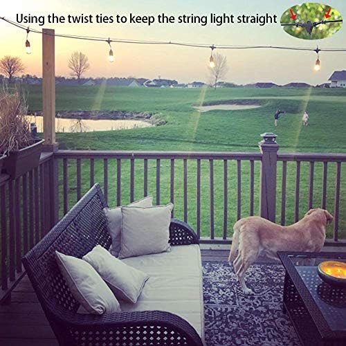 Belio String Light Hanging Kit, Stainless Steel Cable for Outdoor Lights, 182 FT Wire Rope Cable Turnbuckle and Hooks, Globe String Light Suspension Kit