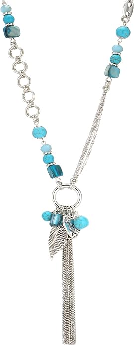 FULU AUTUMN Long Necklaces for Women Trendy Long Chunky Beaded Necklace Boho Fashion Costume Jewelry Mothers Day Gifts for Her