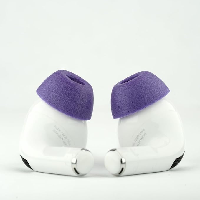 Comply TrueGrip MAX | Premium Memory Foam Replacement Earbud Tips for Apple AirPods Pro 1 & 2 | Long Lasting Comfort, MAX Durability, Secure Fit, Superior Noise Isolation| Purple (S/M/L) (3 Pairs)
